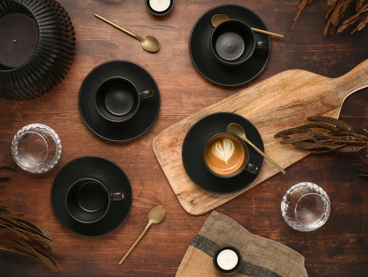 Kavni Servis Soft Touch Black, 12-Delni - Basics, keramika - Creatable