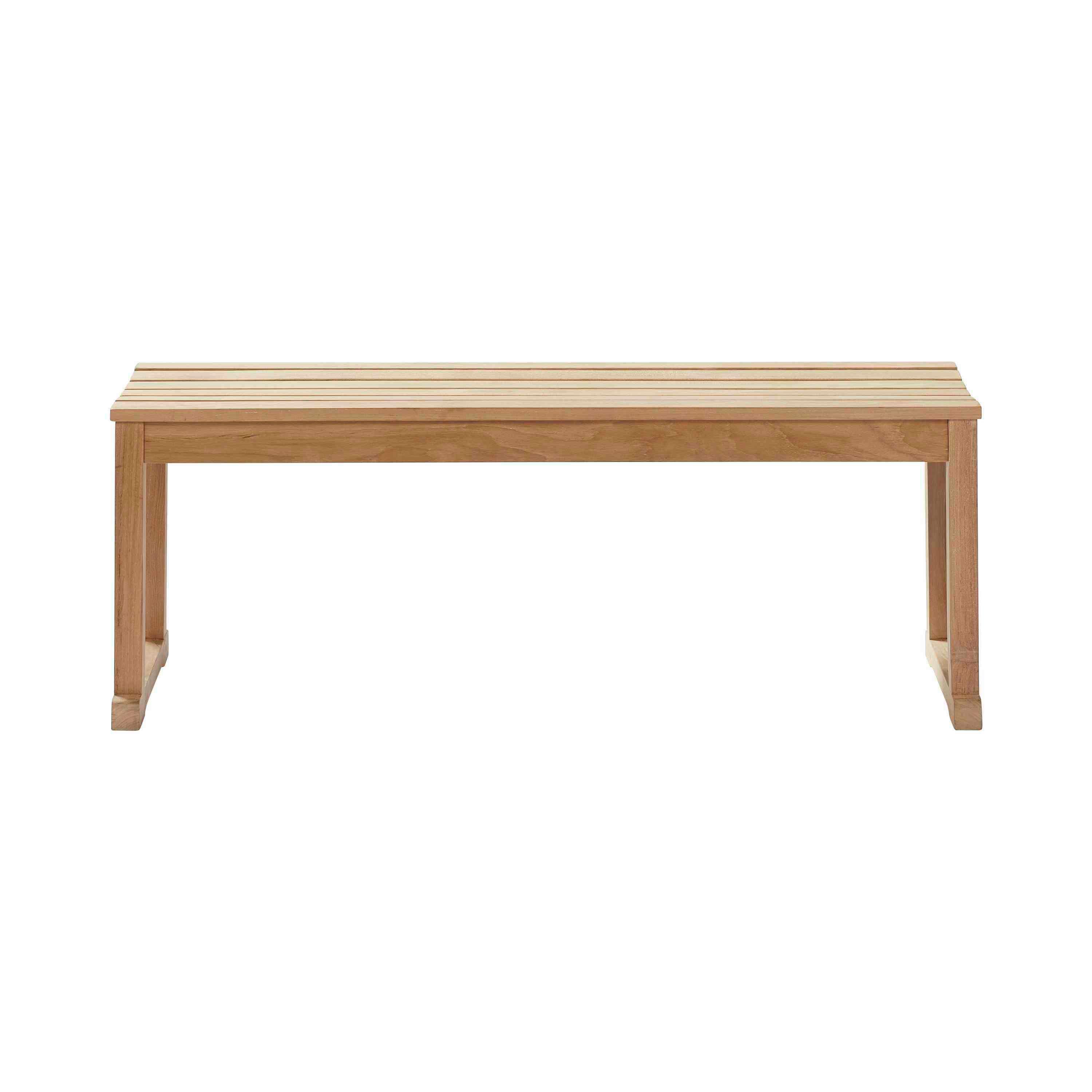 Sitzbank Vega - Teakfarben, Konventionell, Holz (120/43/40cm) - MID.YOU