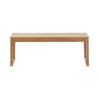 Sitzbank Vega - Teakfarben, Konventionell, Holz (120/43/40cm) - MID.YOU