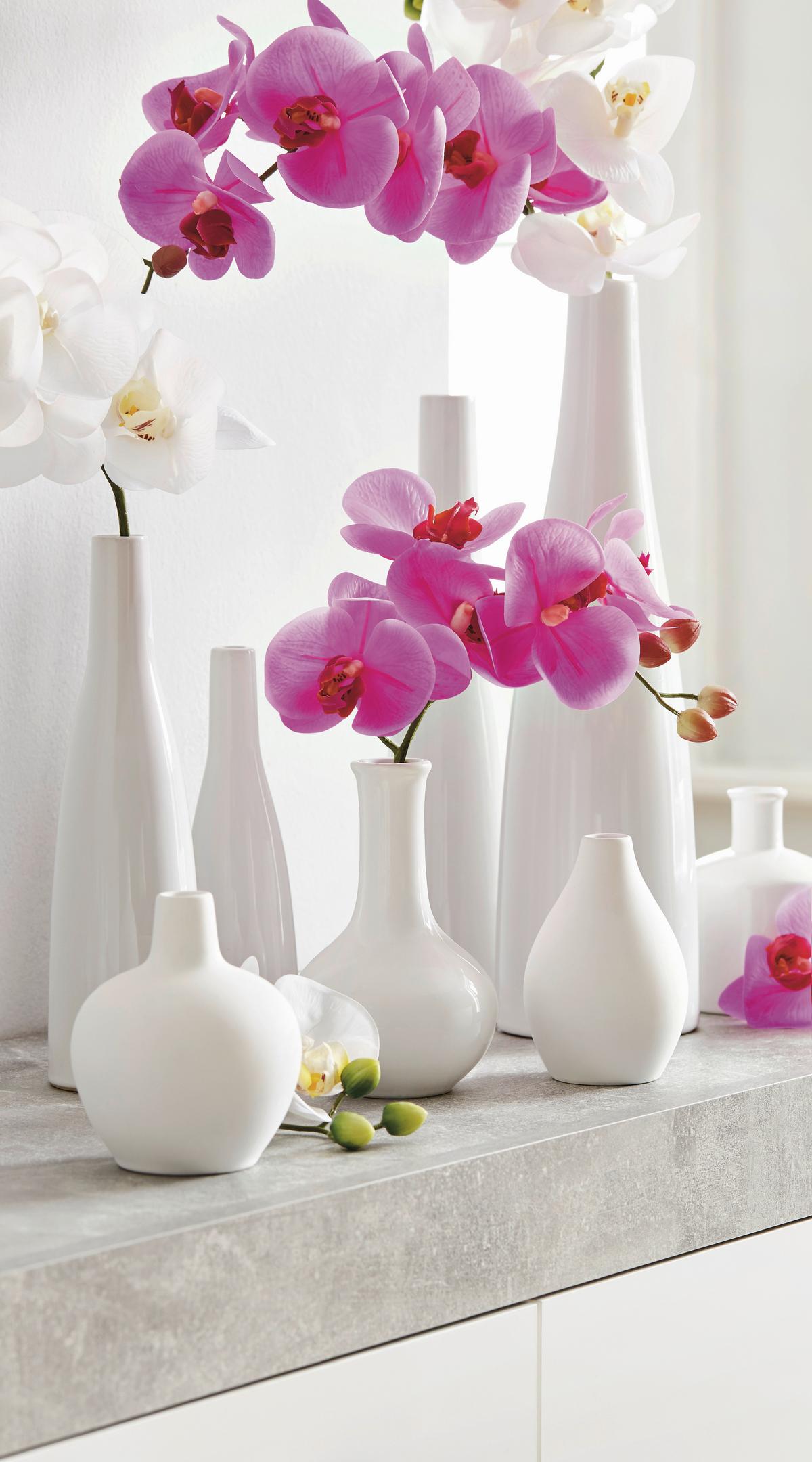 WAZON PLANCIO II - biały, Modern, ceramika (8,5/33cm) - Modern Living