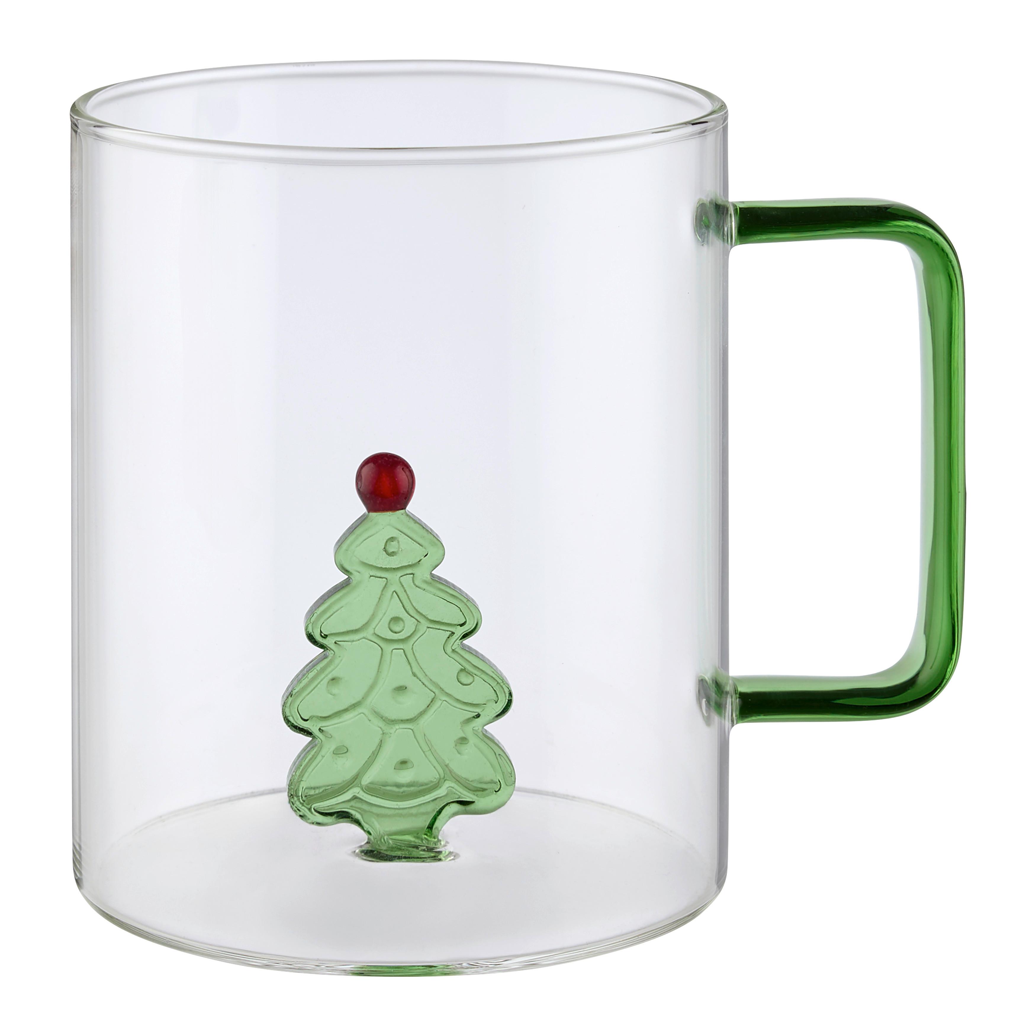 Skodelica Christmas - rdeča/zelena, steklo (8/10cm) - Mömax