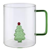 Skodelica Christmas - rdeča/zelena, steklo (8/10cm) - Mömax