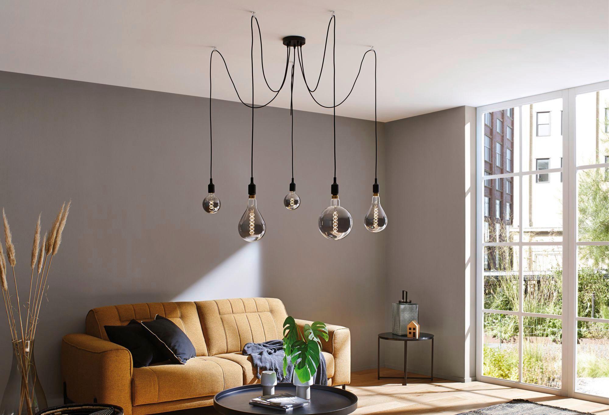 Hängeleuchte Ketil in Schwarz max. 60 Watt - Schwarz, Basics, Metall (15,0/200,0cm) - Paulmann