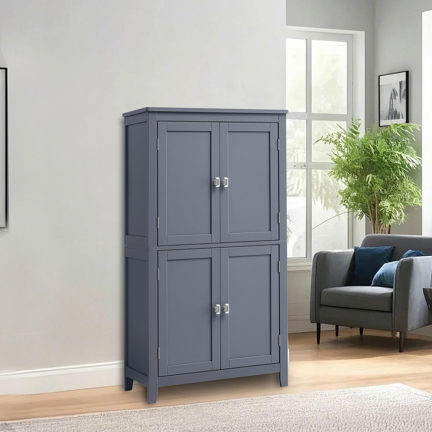 MIDISCHRANK BATHROOM CABINET - Goldfarben/Grau, MODERN, Holzwerkstoff/Metall (60/110/30cm) - MID.YOU
