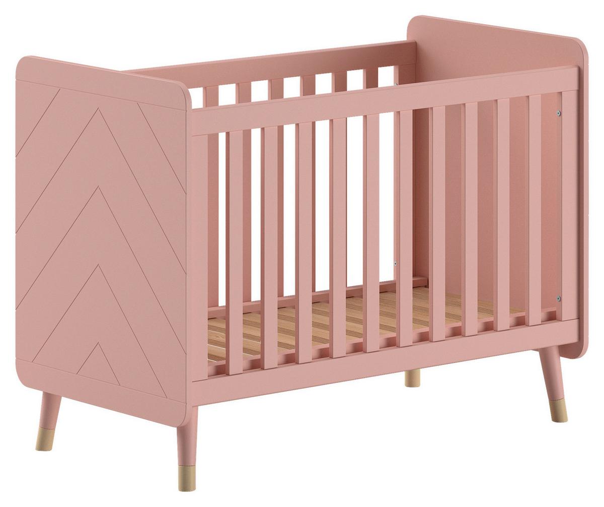 Gitterbett Billy ca. 60x120 cm Terra Rosa - Rosa, MODERN, Holzwerkstoff (60/120cm) - MID.YOU