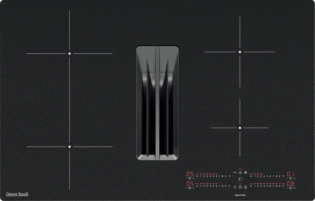 Kochfeld-Dunstabzug-Kombi DKEX8050IM - Schwarz, Basics, Glas/Metall (80/23/51cm) - Dieter Knoll