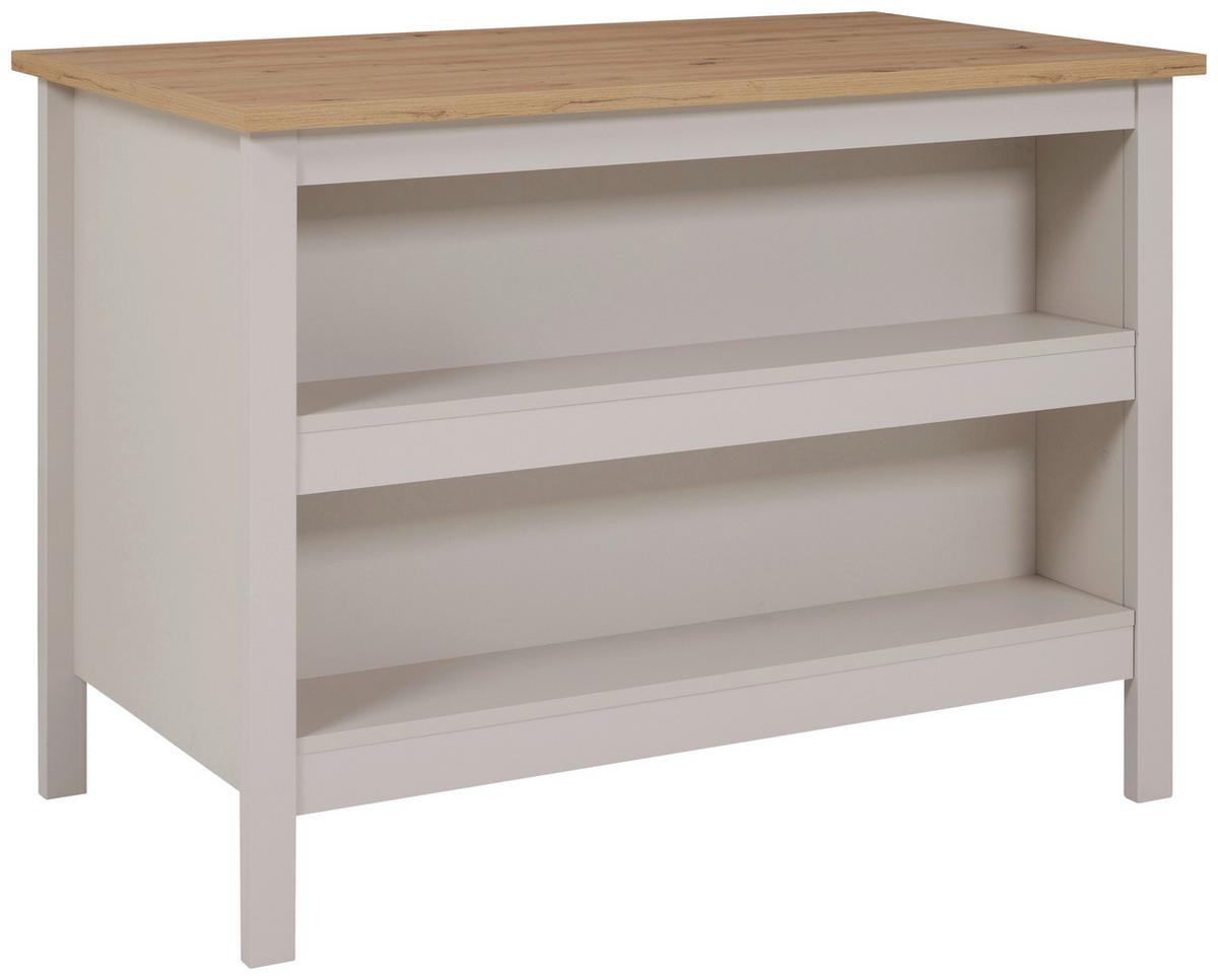 Kuhinjski Otok Sardegna - kašmir/srebrne boje, Romantično / ladanjski, drvni materijal/metal (124/91/75cm)