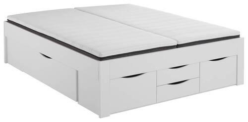 Krevet S Prostor. Za Odlaganje Noah - bijela, Konvencionalno, drvni materijal (180/200cm) - Modern Living