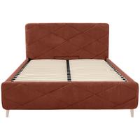 Tapecirani Krevet Rubby - boje hrđe/boje bukve, Moderno, drvni materijal/drvo (140/200cm) - Based