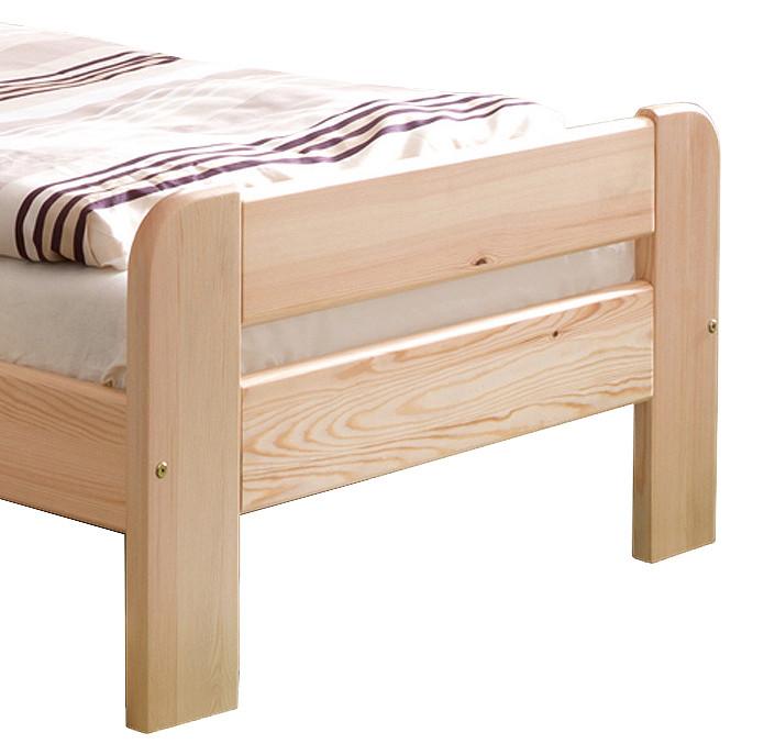 Bett "Bert", aus Kiefer, kieferfarbe - Kieferfarben, Natur, Holz (100/200cm) - MID.YOU