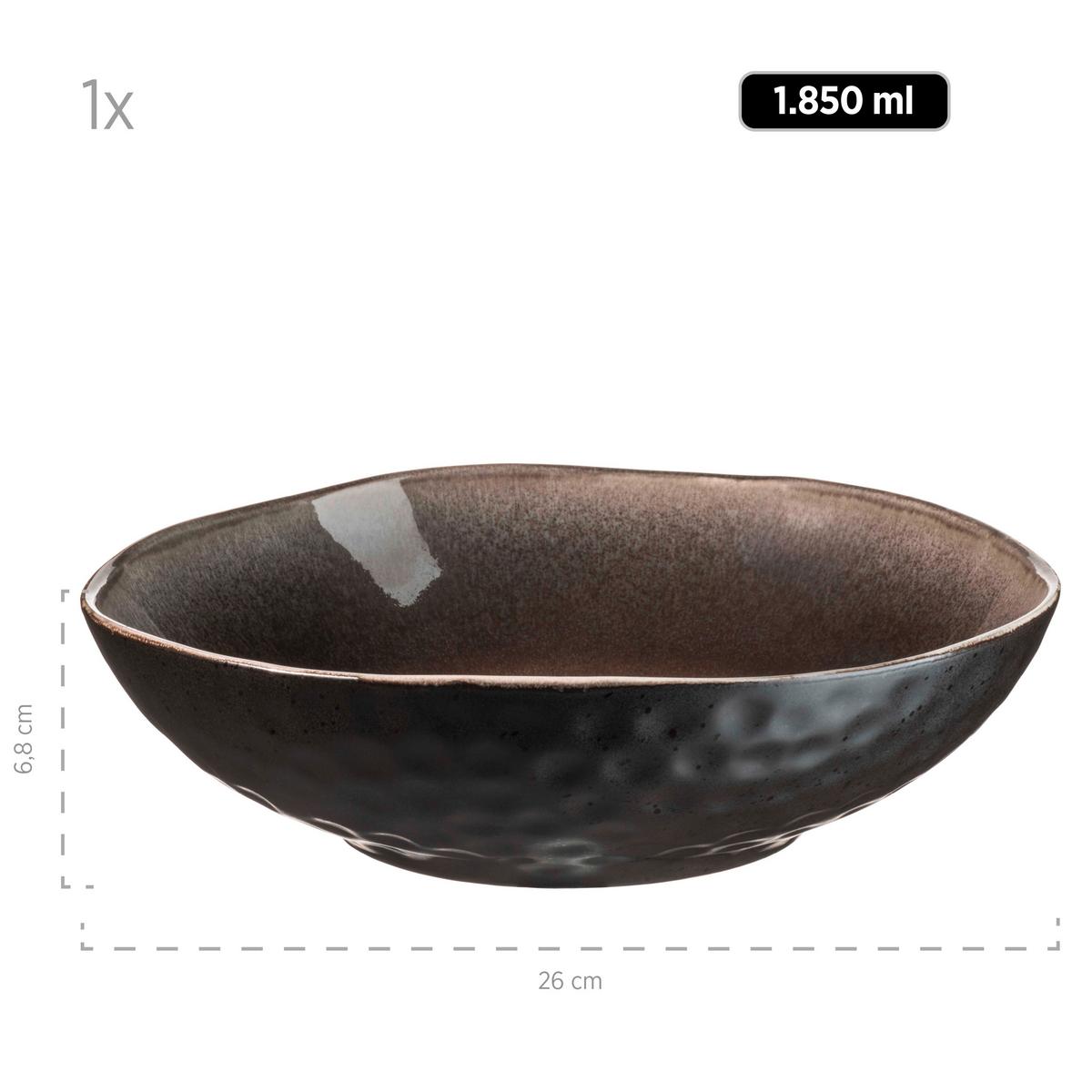 SCHÜSSELSET NIARA ORGANIC - Dunkelbraun, Basics, Keramik - Mäser