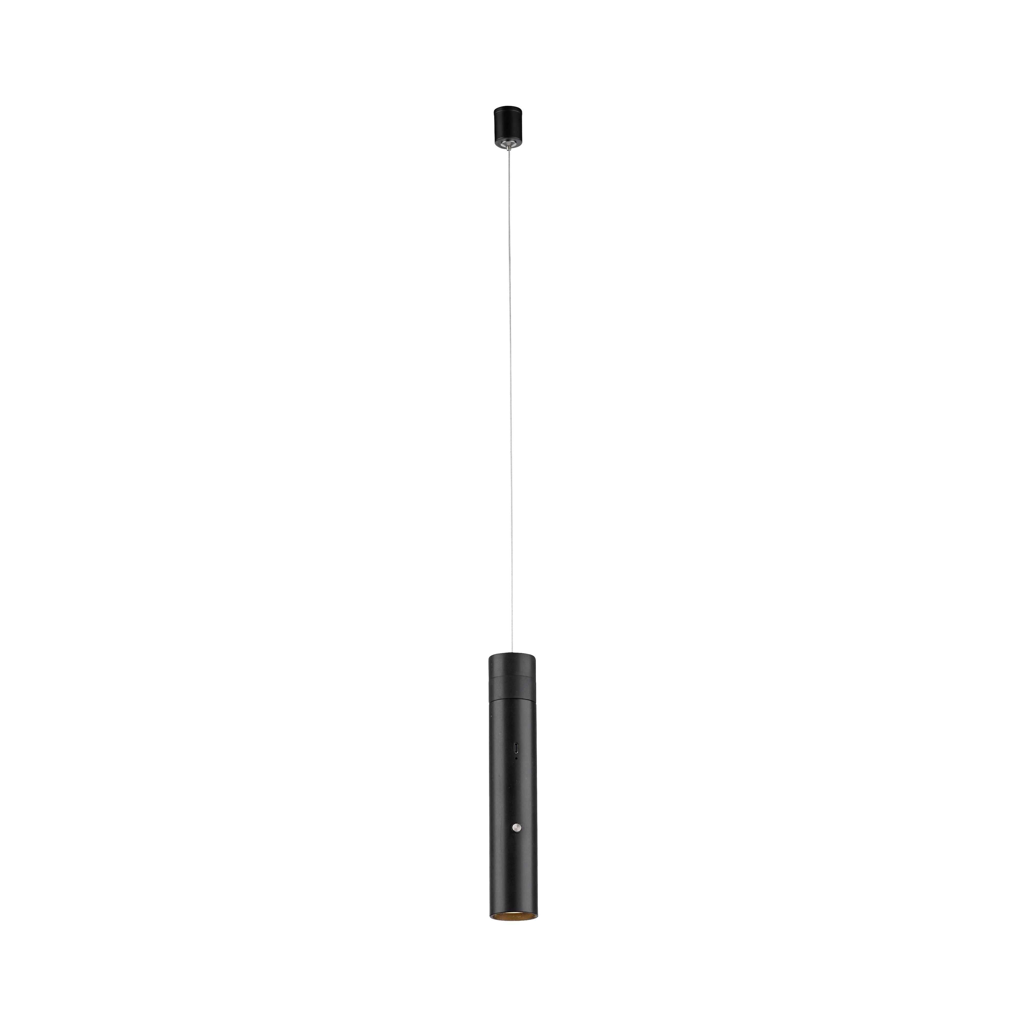 LAMPA WISZĄCA LED 18281-18 ATTACH - czarny, Design, tworzywo sztuczne/metal (4/4/60-200cm)
