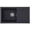Einbauspüle Denver ca. 78x17x43,5 cm Schwarz - Schwarz, Trend, Glas/Kunststoff (78/17/43,5cm) - Respekta