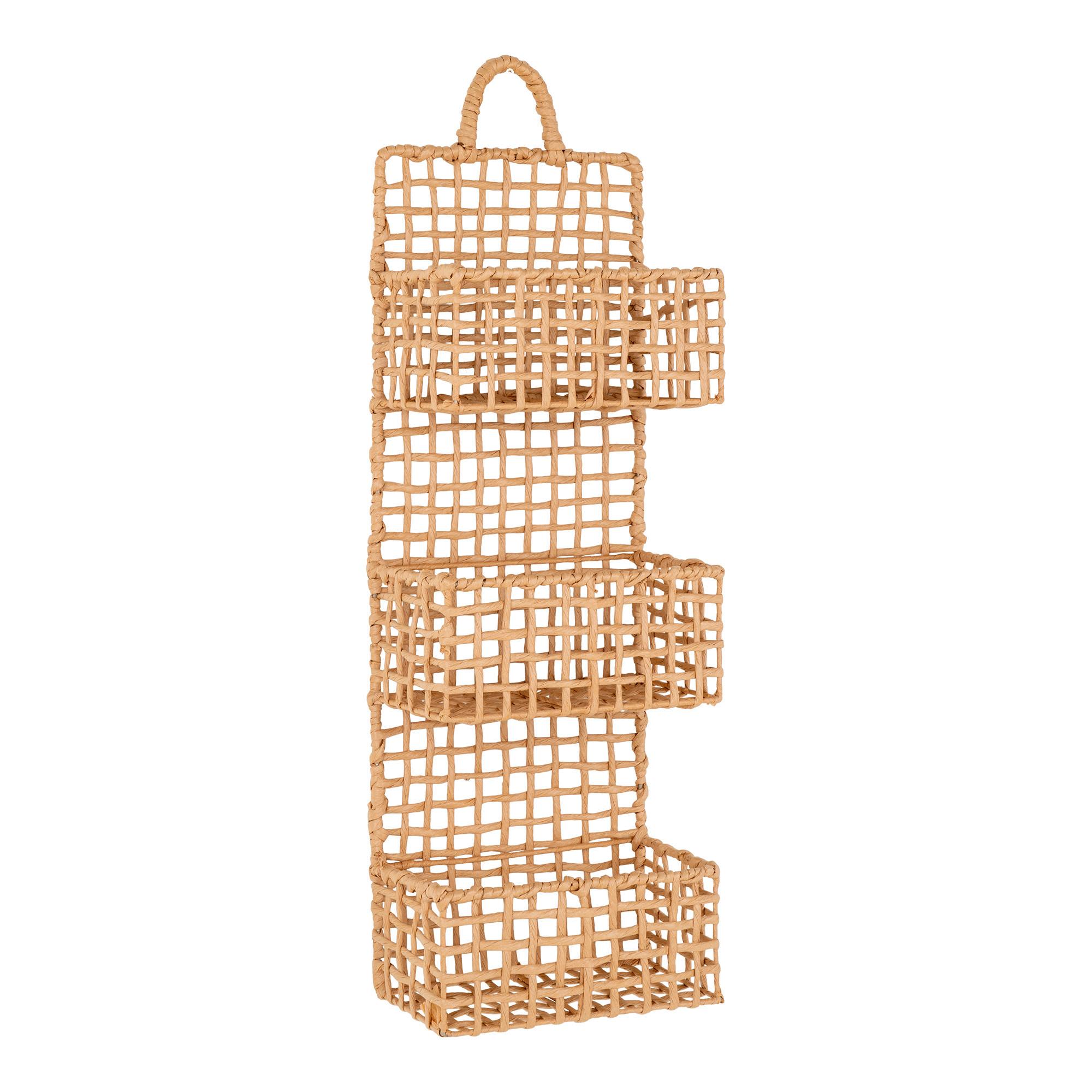 Wandregal Sines Wall Shelf Hellbraun - Hellbraun, Design, Papier/Metall (25/70/15cm)