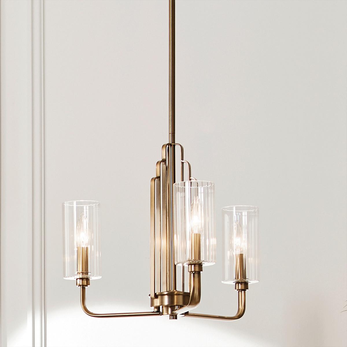 Luster Kimrose - boje mjeda, Konvencionalno, staklo/metal (45.9/47.9cm) - Elstead Lighting