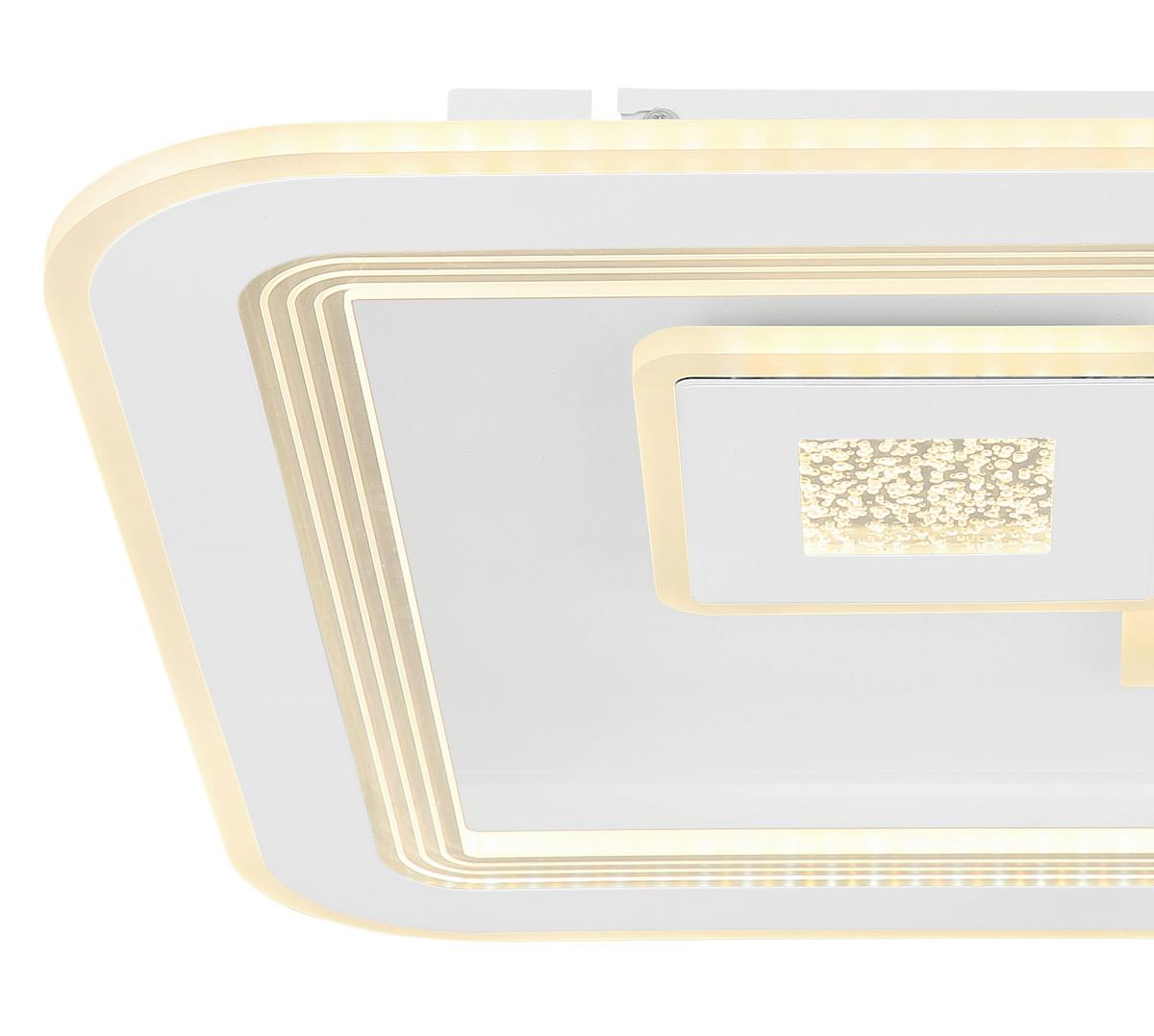 Stropna Led-svetilka Valeria, S Sijalko - bela/opal, Design, kovina/umetna masa (46,6/46,6/7,4cm) - Globo