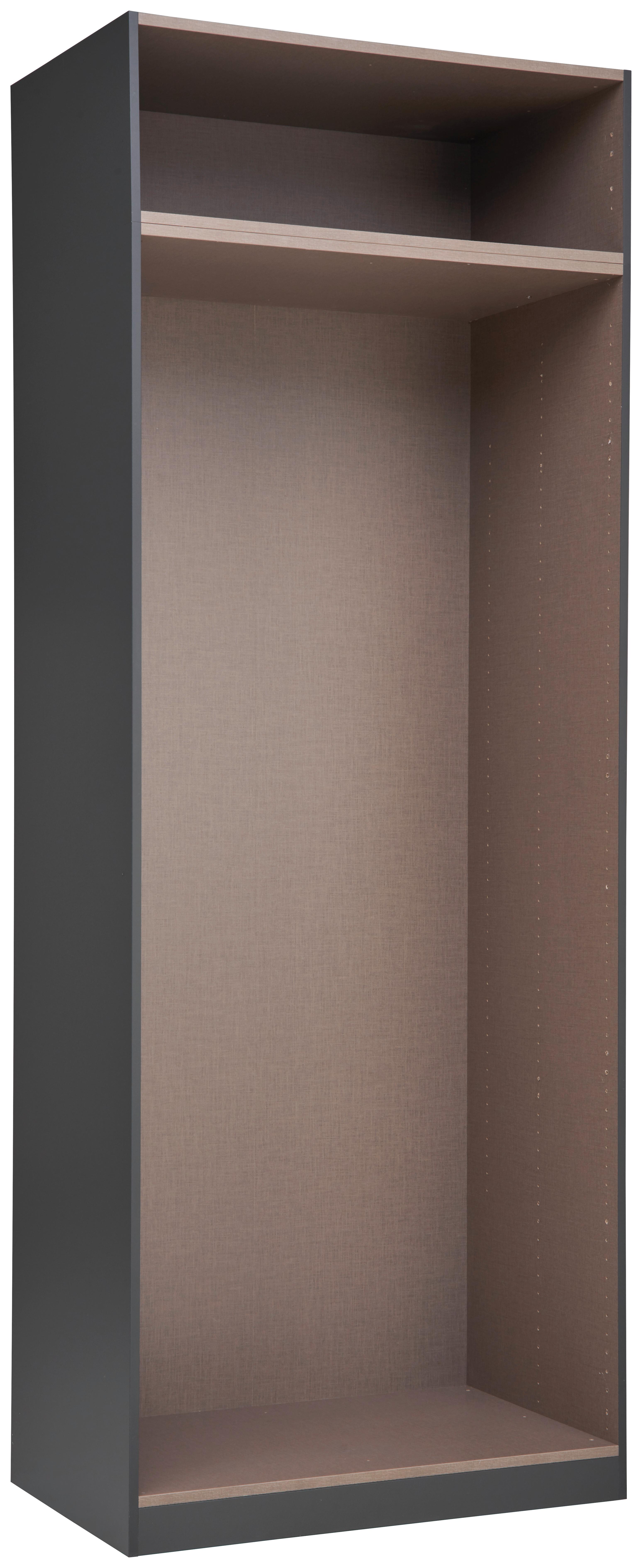 Kleiderschrankkorpus "UNIT" in Anthrazit - Anthrazit, Modern, Holzwerkstoff (91,1/242,2/56,5cm) - Based