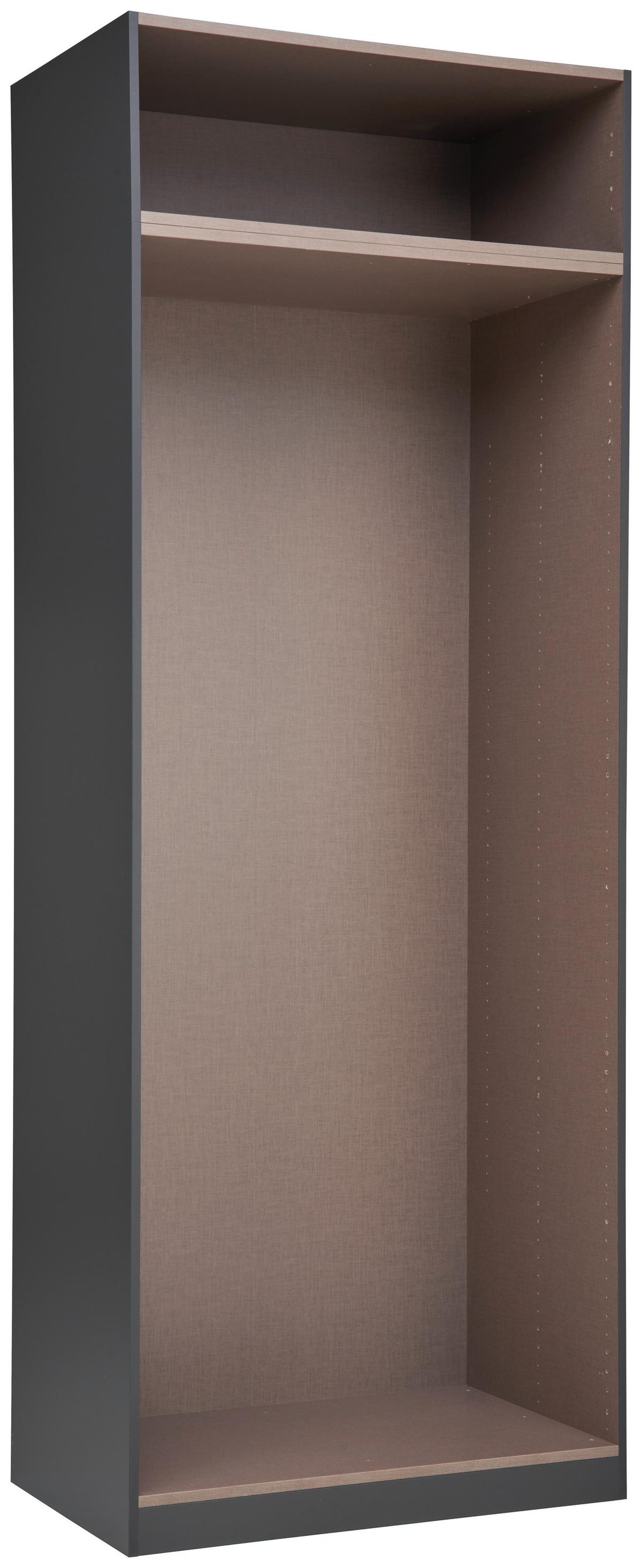 Kleiderschrankkorpus "UNIT" in Anthrazit - Anthrazit, Modern, Holzwerkstoff (91,1/242,2/56,5cm) - Based