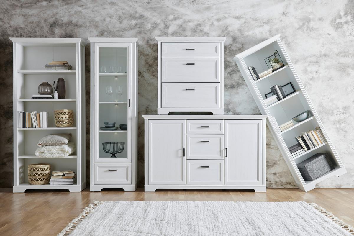 Regal in Pinienfarben - Pinienfarben, Romantik / Landhaus (65/204/41cm) - Zandiara