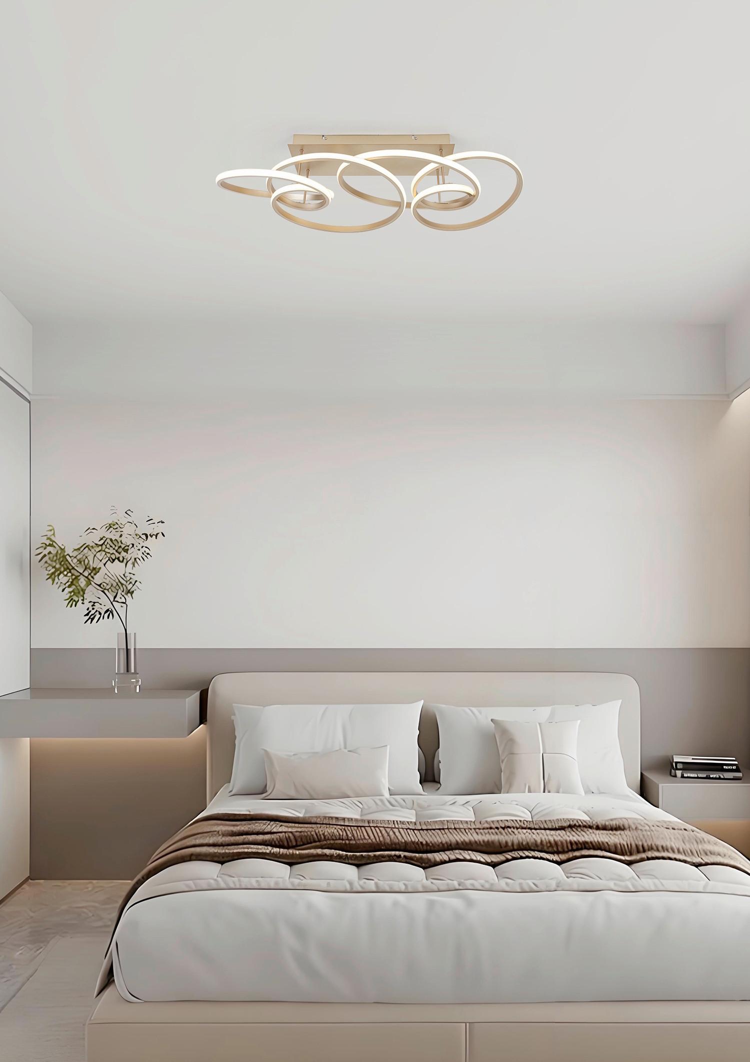 LED-TAKLAMPA JULI - cappuccino, Modern, metall/plast (70/40/25cm) - Premium Living