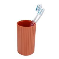 Pahar pentru periuțe de dinți Allstar Minas - teracotă, Modern, plastic (7/12/7cm) - Wenko