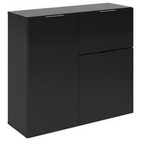KOMODA DARK 1 - czarny, Konventionell, materiał drewnopochodny/tworzywo sztuczne (90/80/32cm) - MID.YOU