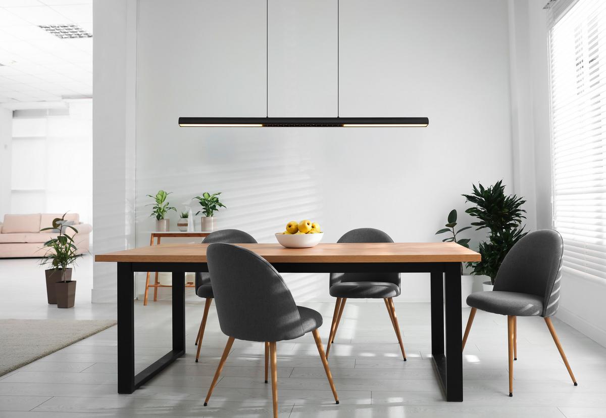 LED-HÄNGELEUCHTE 17018S  CODY - Opal/Schwarz, Design, Kunststoff/Metall (120/8/150cm) - Globo