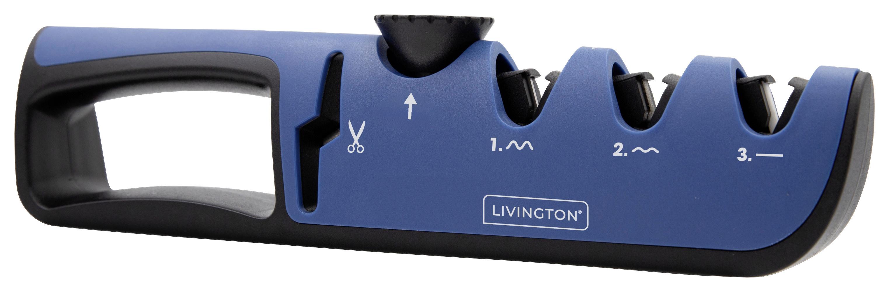 Késélező Livington Bladestar - fekete/kék, Trend (18.5/7.4/4.7cm) - Mediashop