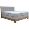 Boxspringbett Cloud Hellgrau ca. 180x200cm - Eichefarben/Hellgrau, KONVENTIONELL, Holz/Holzwerkstoff (180/200cm) - Premium Living