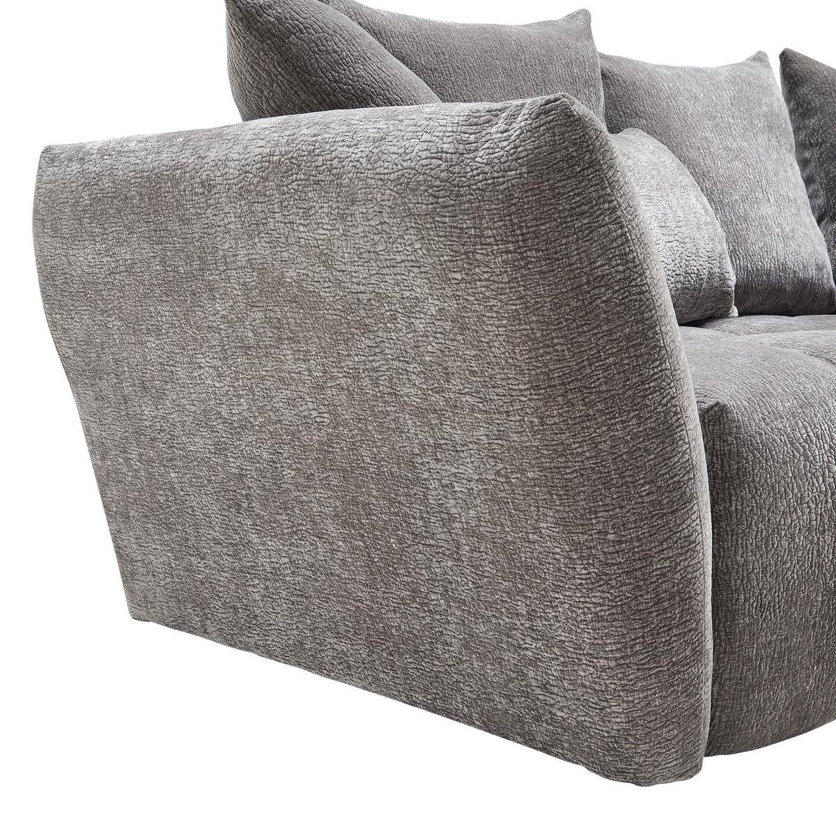 Ecksofa Cammellio Grau - Schwarz/Grau, MODERN, Textil (296/189cm) - Mömax