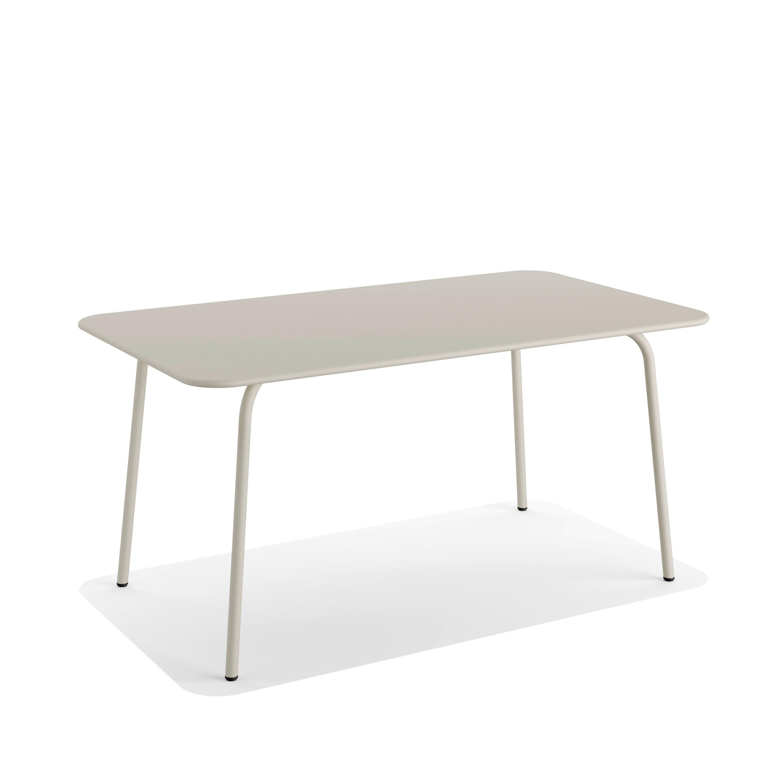 Gartentisch SHINE in Beige, rechteckig - Beige, Basics, Metall (160/73/90cm) - Gardenson