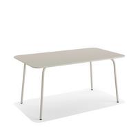 Gartentisch SHINE in Beige, rechteckig - Beige, Basics, Metall (160/73/90cm) - Gardenson