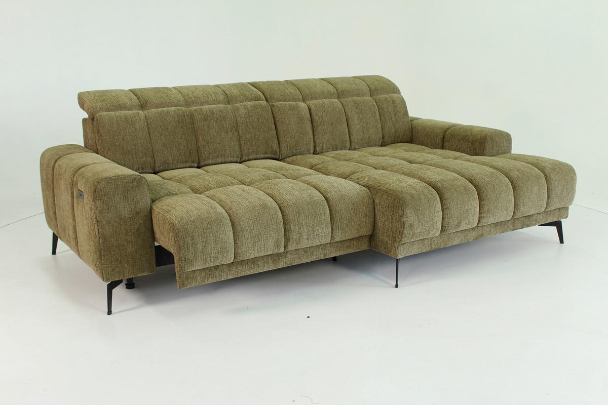 Kutna Garnitura Laya - zelena, Moderno, tekstil (155/250cm) - Premium Living