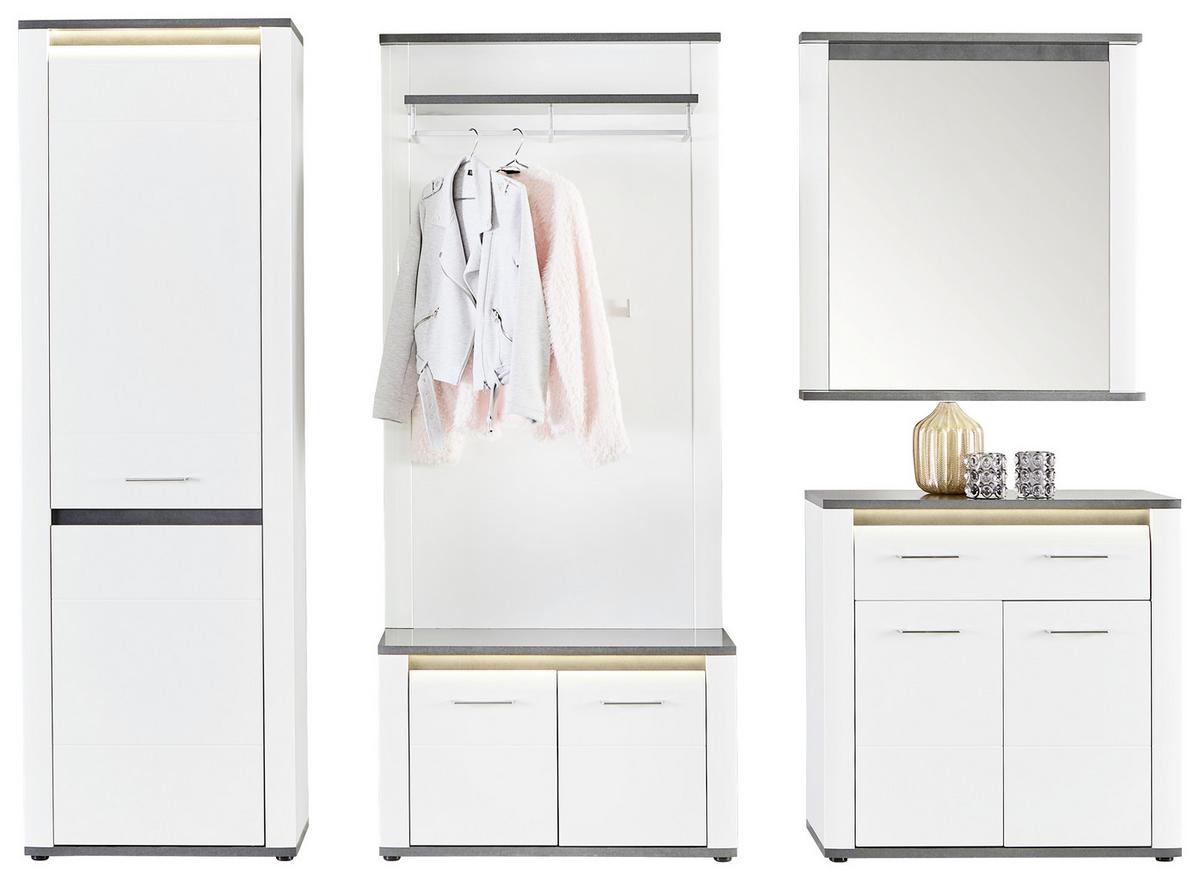Ogledalo Alassio - bijela, Moderno, drvni materijal (85/91/10cm) - Modern Living