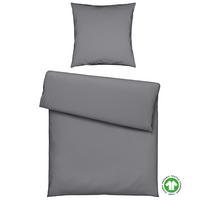 Bettwäsche Bio-Anna Graphitfarben ca. 135x200cm - Graphitfarben, Natur, Textil (135/200cm) - ecoTree