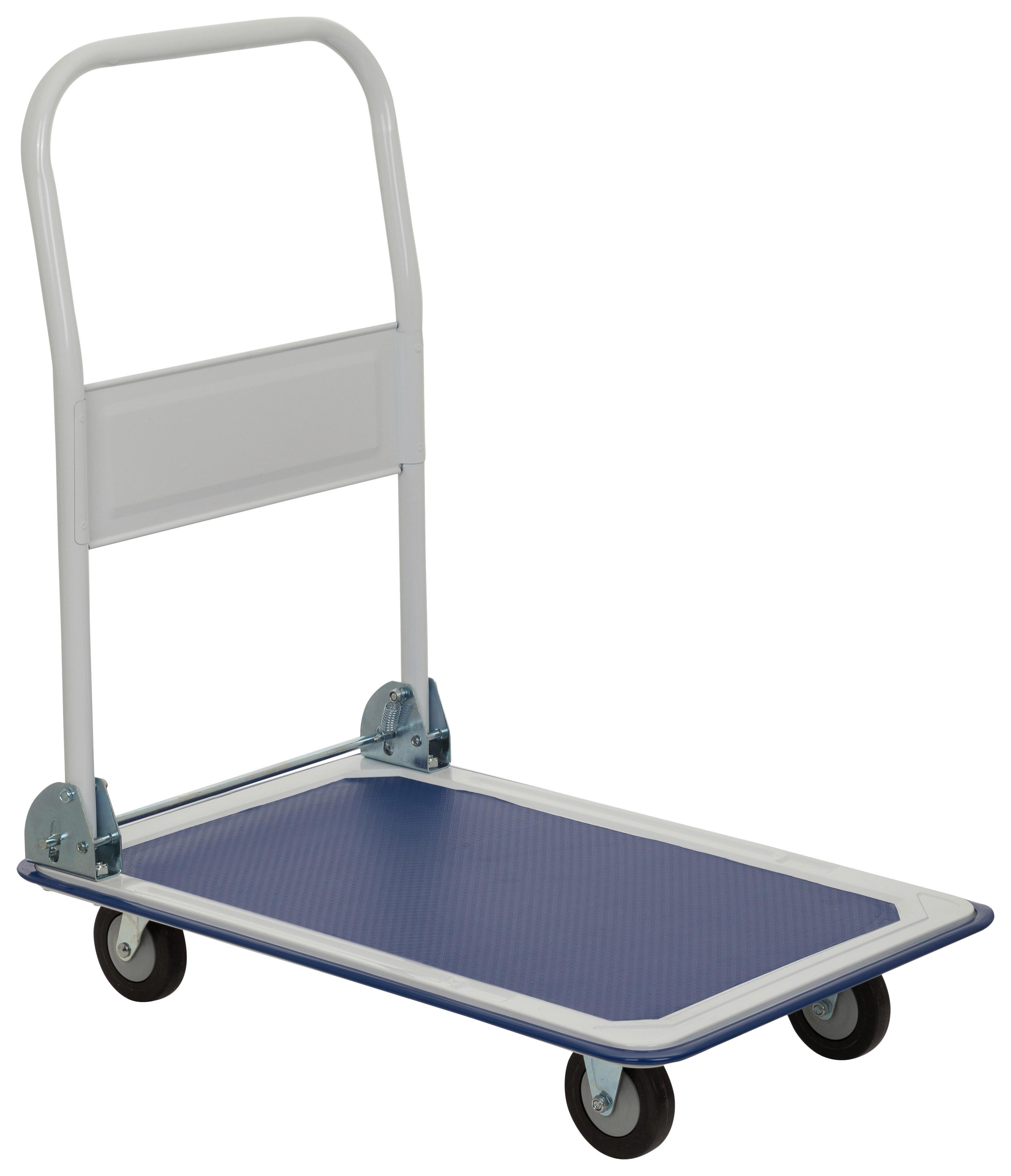 Transportni Voziček Carry, Modra, Bela - modra/bela, Basics, kovina (48/82,5/73cm) - MID.YOU