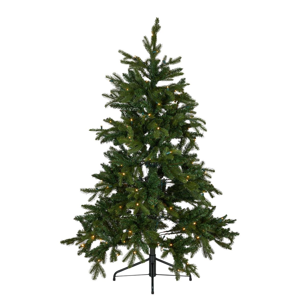 Weihnachtsbaum in Grün ca. 155cm - Grün, Basics, Kunststoff/Metall (107/155cm)