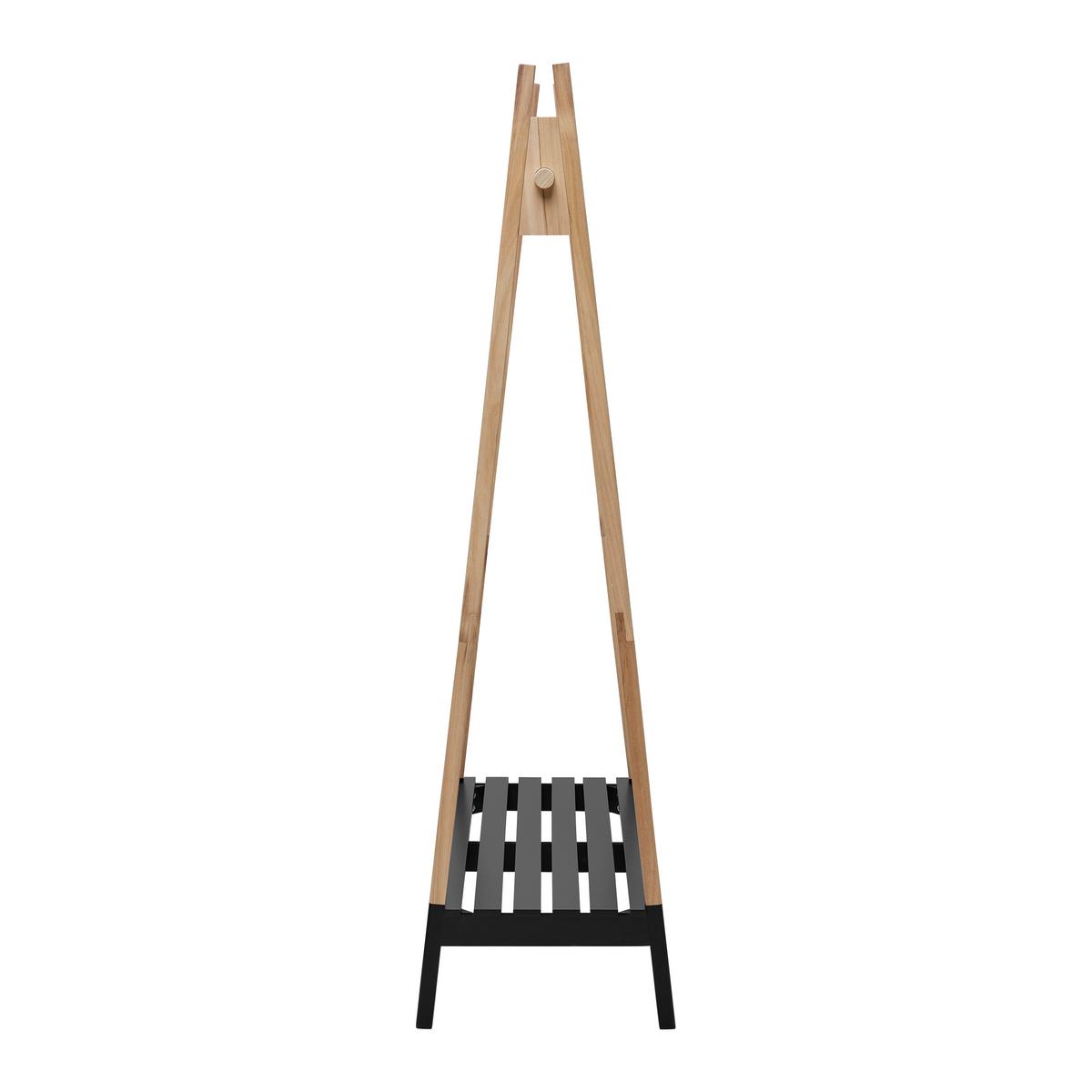 Kleiderständer Tadeo II Naturfarben/Schwarz - Schwarz/Naturfarben, Natur, Holz/Holzwerkstoff (100/170/46cm) - Mömax