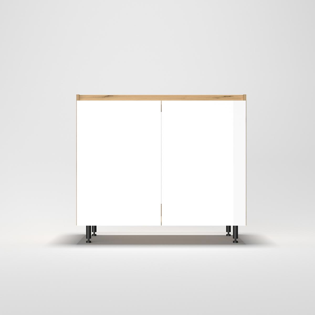 Alsószekrény Mosogatóhoz Toscana - Artisan tölgy/magasfényű fehér, Modern, faalapú anyag (100/87/56cm)