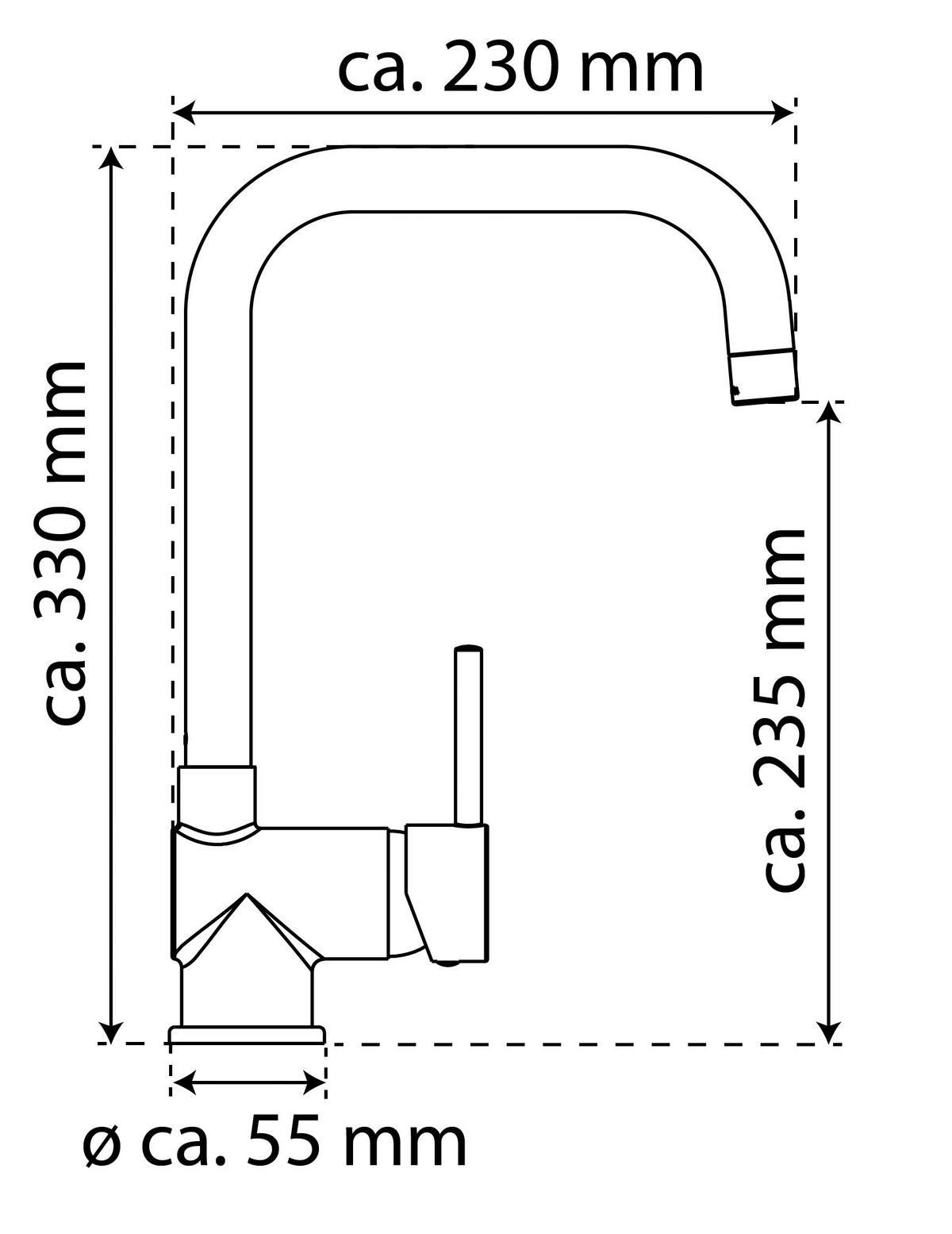 ARMATURA KUCHENNA FUTURA - czarny, Basics, metal (5,5/33,0/23,0cm)