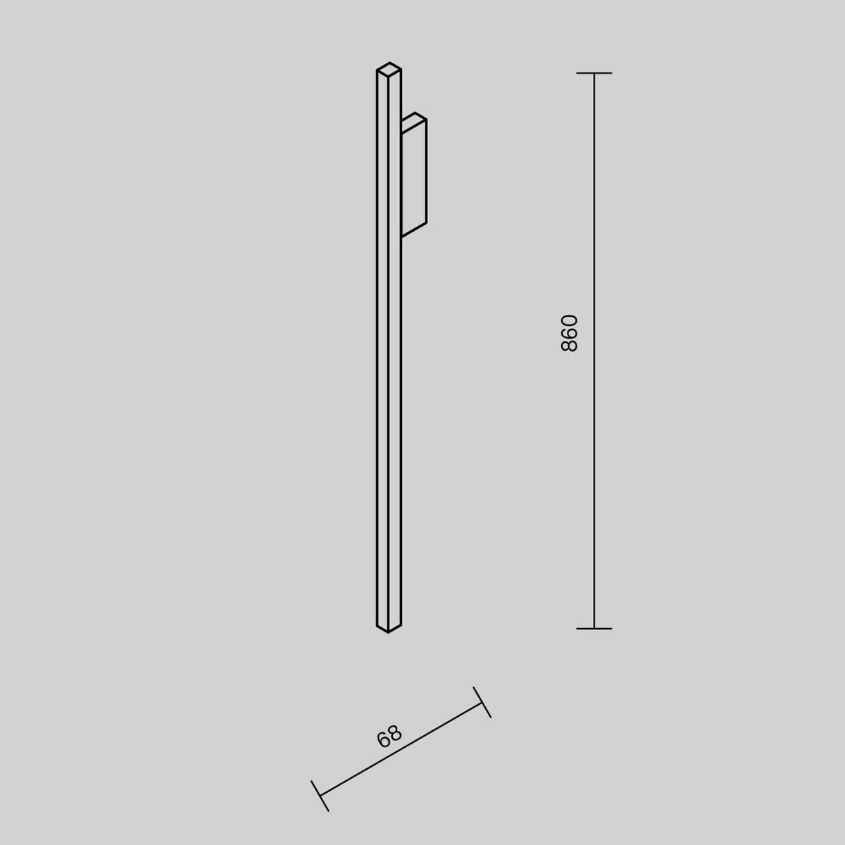 Wandleuchte Mod245wl-L24bk - Schwarz, Design, Metall (2/86/6.8cm) - MAYTONI