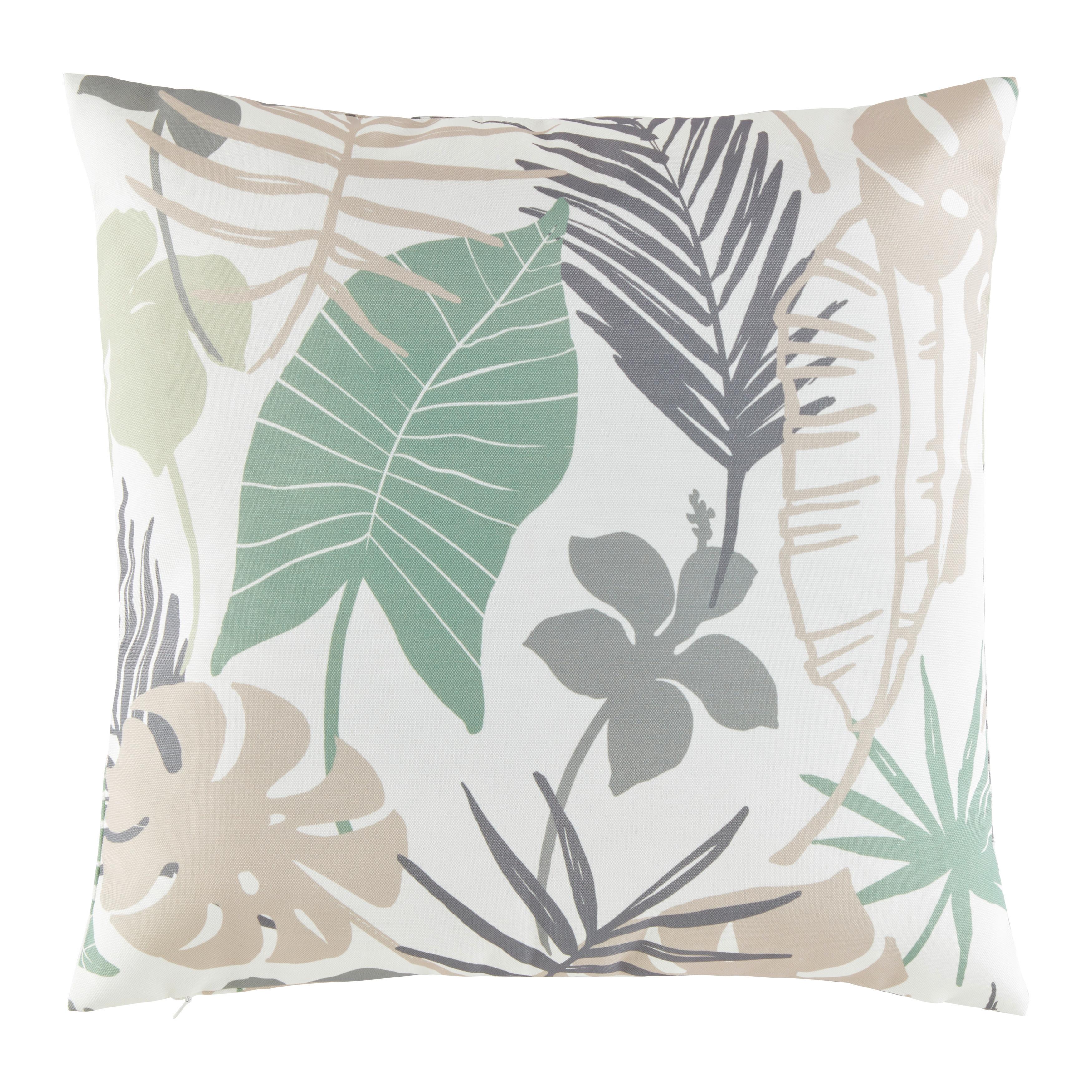 Jastuk 45x45 Cm Palmblatt - siva/zelena, Konvencionalno, tekstil (45/45cm) - Modern Living