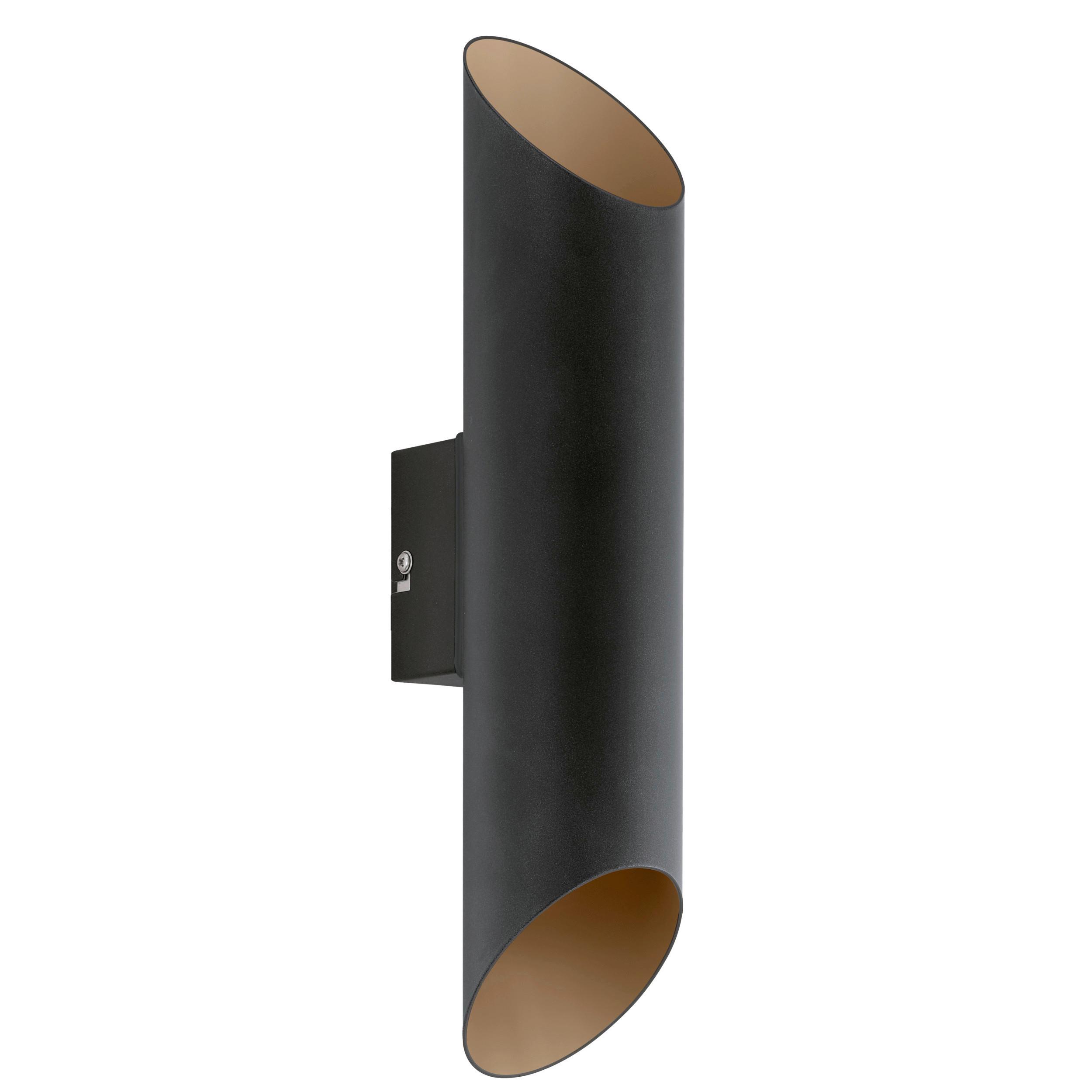Aussenwandleuchte 94804* Agolada - Schwarz/Kupferfarben, Design, Metall (7,5/36cm) - Eglo