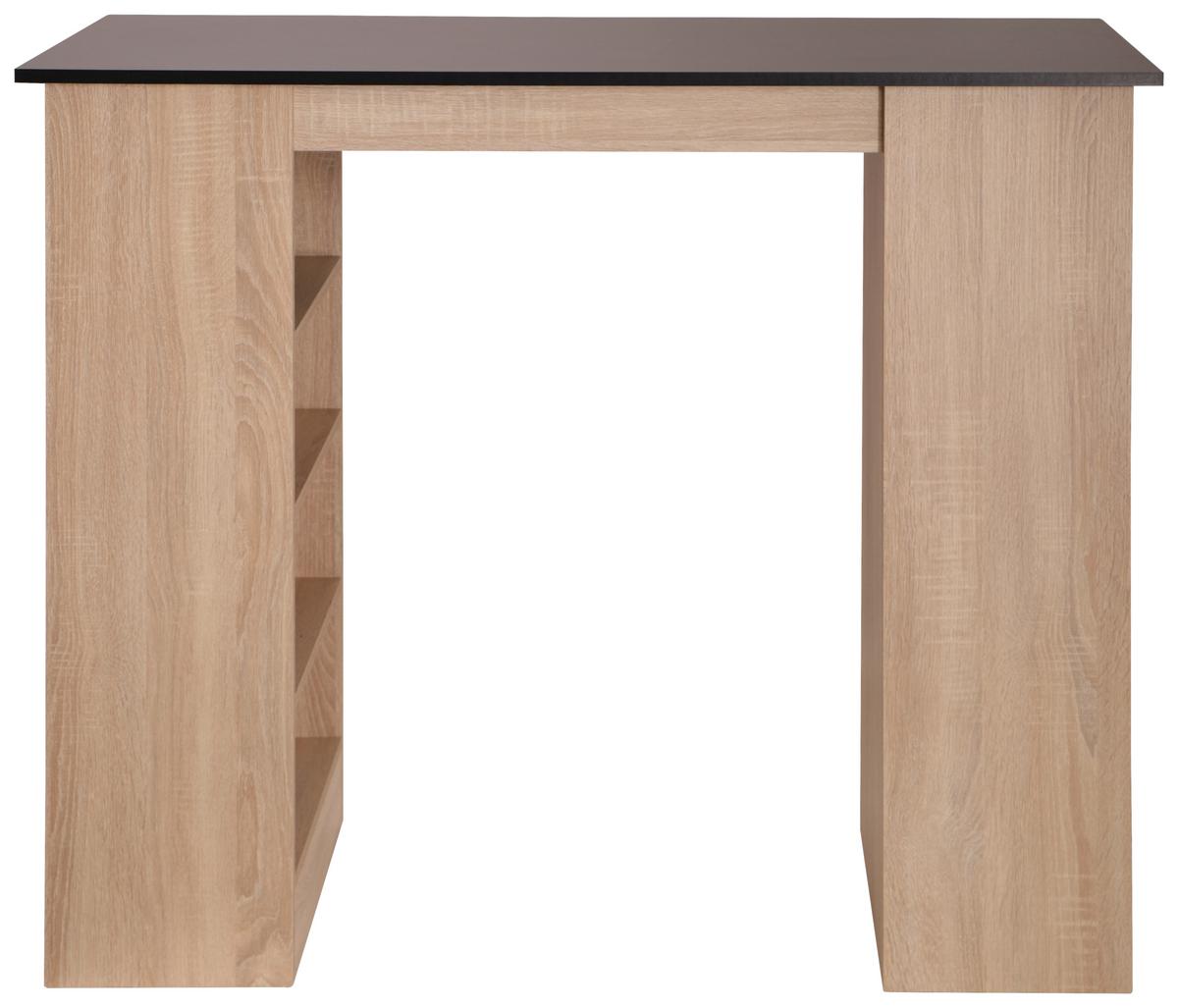 Barska Miza Merle, Barva Hrasta, Črna, 103x50cm - črna/barve hrasta, Design, leseni material (103/50/115cm) - Respekta