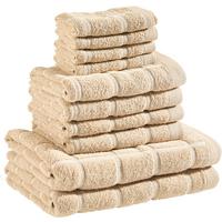 ZESTAW RĘCZNIKÓW FROTTE CHECK - karmel, Design, tkanina (30/50cm) - Esposa