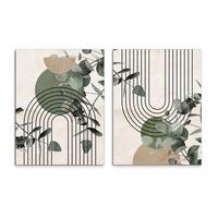 Bilderset CA Multicolor - Multicolor, Basics, Holz/Textil (2x32/42cm)