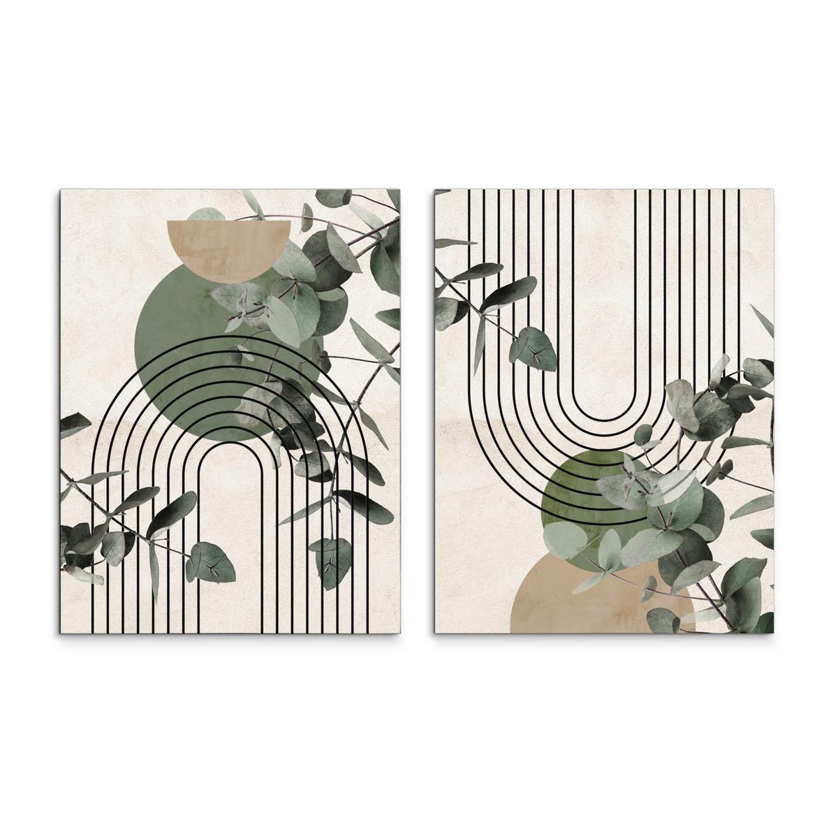 Bilderset CA Multicolor - Multicolor, Basics, Holz/Textil (2x32/42cm)