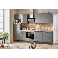 Küchenblock Flash Grau/Schieferfarben - Schieferfarben/Titanfarben, MODERN, Holzwerkstoff/Metall (290cm) - Nobilia