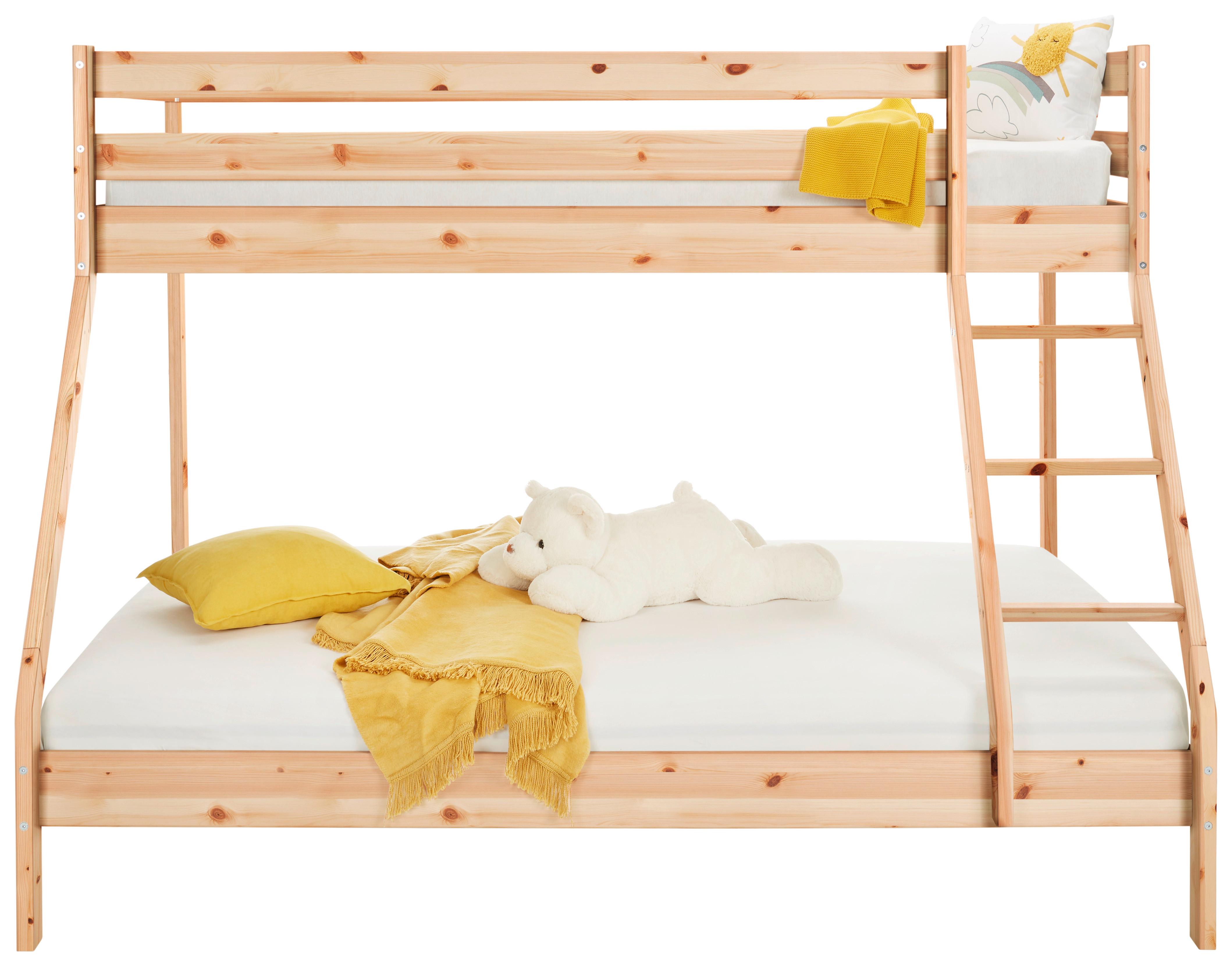 Etagenbett Denis Naturfarben ca. 90x200 / 140x200cm - Naturfarben, MODERN, Holz (205/157/152cm) - Zandiara