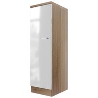 GESCHIRRSCHRANK VALERO DGE 1657 - Edelstahlfarben/Weiß Hochglanz, KONVENTIONELL, Holzwerkstoff/Metall (50/169,5/60cm) - FlexWell